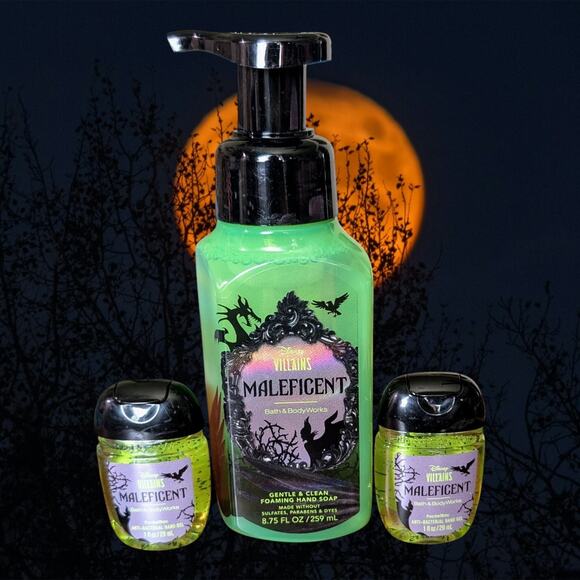 Bath & Body Works Other - Bath & Body Works Disney Villains Maleficent Set - Foaming Soap + 2 Pocketbac